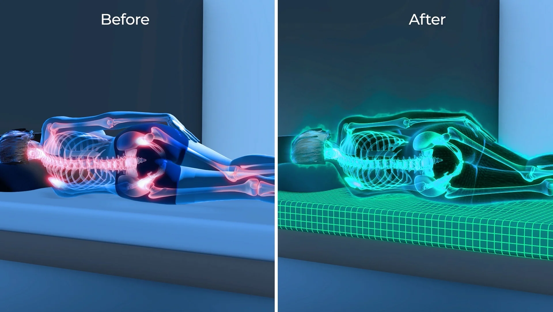 Heal Naturally Grounding Sheets before-after